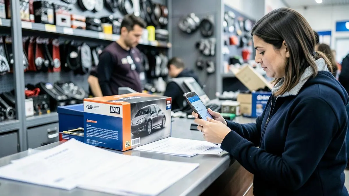 Auto parts quotation being reviewed on a desk